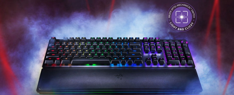 Razer Huntsman Elite, Gaming, US, Opto-Mechanical, RGB LED light Yes, Wired, Black