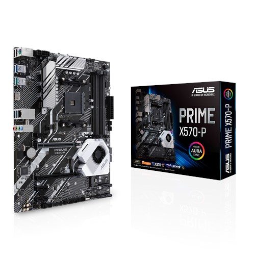 Asus PRIME X570-P Processor family AMD, Processor socket AM4, DDR4, Memory slots 4, Supported hard disk drive interfaces M.2, Number of SATA connectors 6, Chipset AMD X, ATX