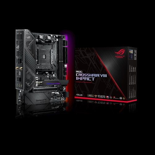 Asus ROG CROSSHAIR VIII Impact Processor family AMD, Processor socket AM4, DDR4, Memory slots 4, Number of SATA connectors 4 x SATA 6Gb/s port(s), Chipset AMD X, Mini DTX
