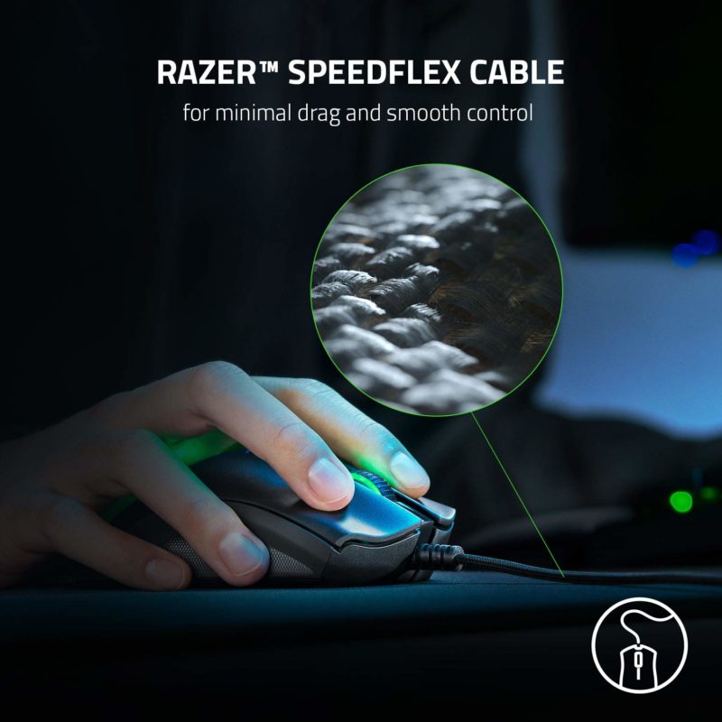 Razer DeathAdder V2 Gaming Mouse, Optical, 20 000 DPI, RGB LED light, Black