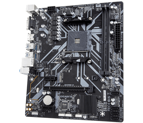 Gigabyte B450M H Processor family AMD, Processor socket AM4, DDR4 DIMM, Memory slots 2, Chipset AMD B, Micro ATX