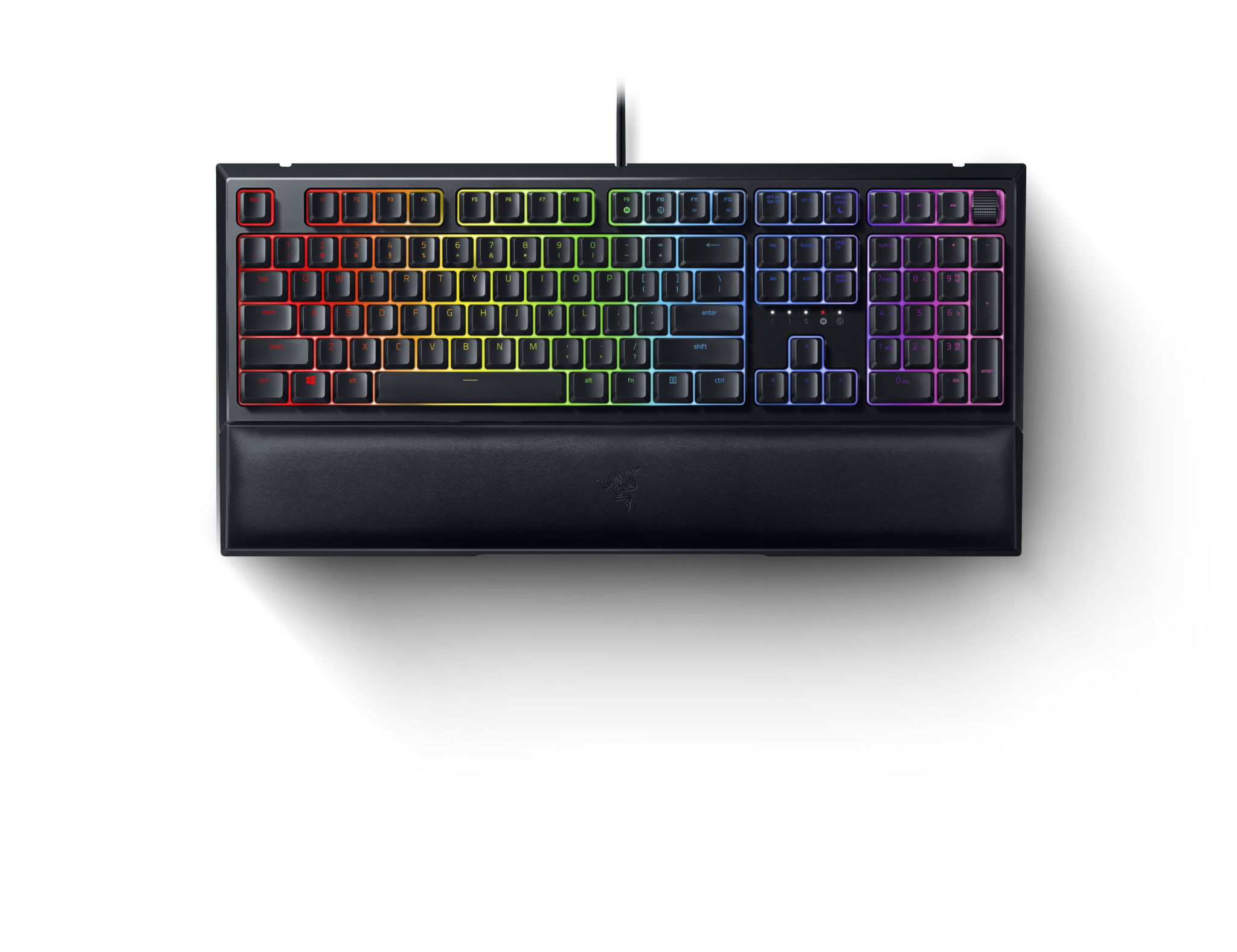 Razer Ornata V2, Gaming keyboard, RGB LED light, US, Black, Wired