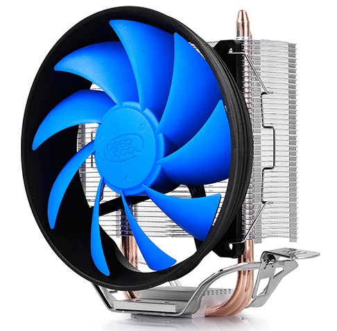 Deepcool “Gammaxx 200T” universal cooler, 2 heatpipes, 120mm PWM fan,  Intel Socket LGA115X / 775, 95 W TDP and AMD Socket FMxx/AMxx, 100W TDP  Cooler