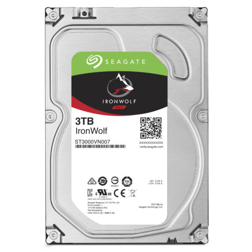 Seagate NAS HDD IronWolf 3TB ST3000VN007 5900 RPM, 3.5 “, SATA, 64 MB