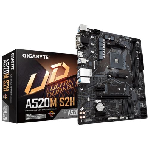 Gigabyte A520M S2H 1.0 Processor family AMD, Processor socket AM4, DDR4 DIMM, Memory slots 2, Chipset AMD A, Micro ATX