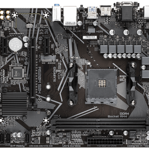 Gigabyte A520M S2H 1.0 Processor family AMD, Processor socket AM4, DDR4 DIMM, Memory slots 2, Chipset AMD A, Micro ATX