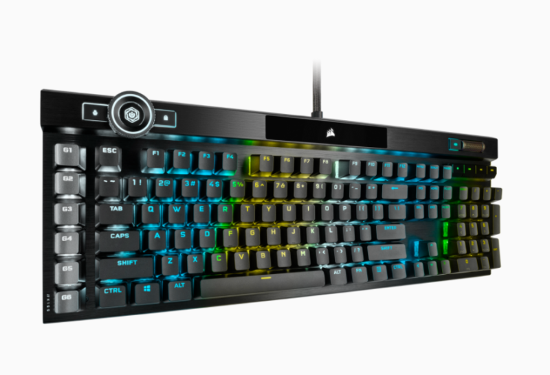 Corsair Mechanical Gaming Keyboard K100 RGB Optical NA, Wired, Black/Red