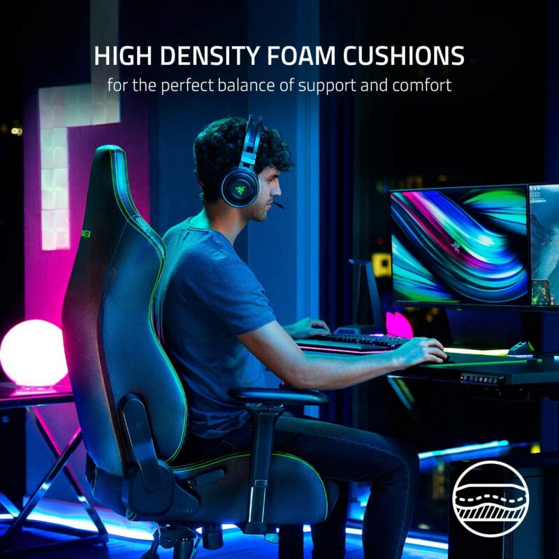 Razer Gaming Chair with Lumbar Support Iskur Black/Green