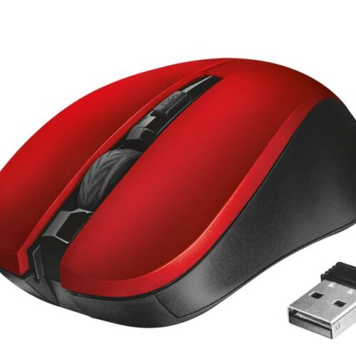 MOUSE USB OPTICAL WRL MYDO/SILENT RED 21871 TRUST