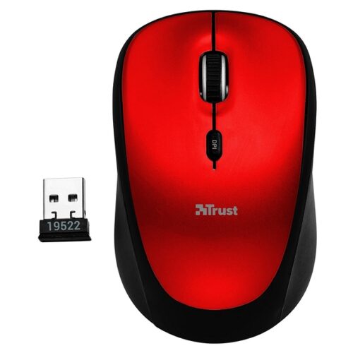 MOUSE USB OPTICAL WRL YVI/RED 19522 TRUST