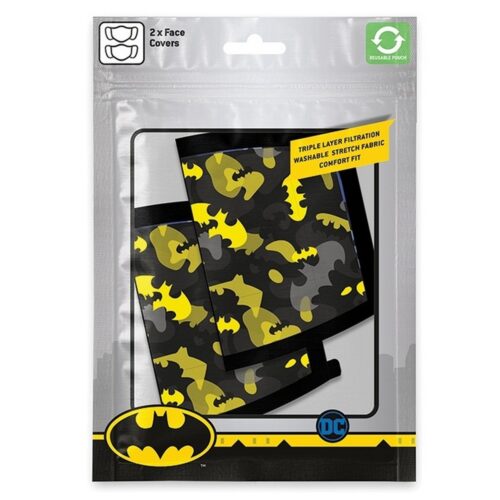 Face Mask 2-Pack: DC Comics – Batman Camo Yellow