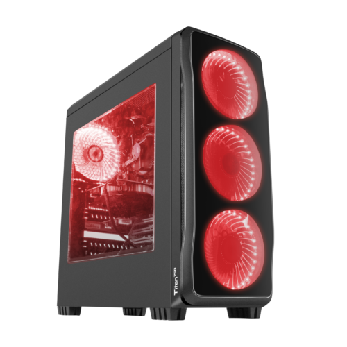 GENESIS TITAN 750 Pc case, Midi tower, USB 3.0, Red