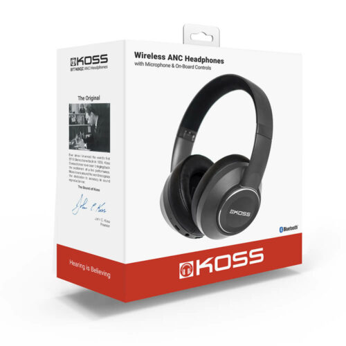 Koss Wireless Headphones BT740IQZ Over-ear, Microphone, Noice canceling, Black