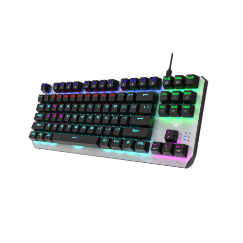 Aula Aegis Mechanical Keyboard, Wired, EN, BLUE switch, USB, Black