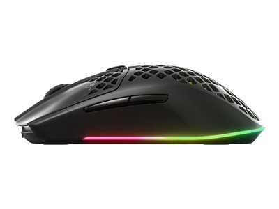 SteelSeries Gaming Mouse Aerox 3, Optical, RGB LED light, Black, Wireless
