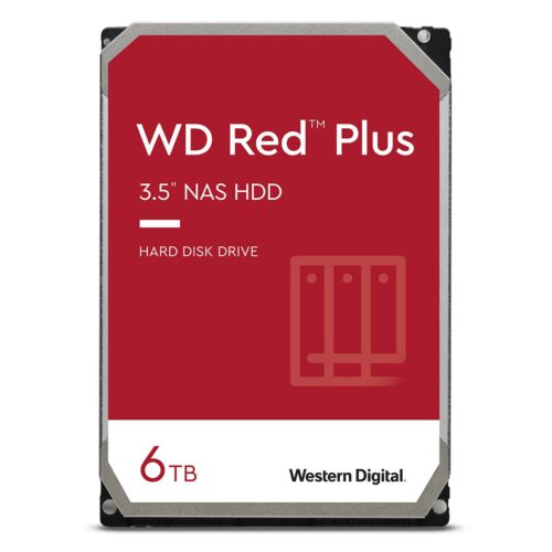 Western Digital NAS Hard Drive Red Plus 5400 RPM, 3.5 “, 6000 GB