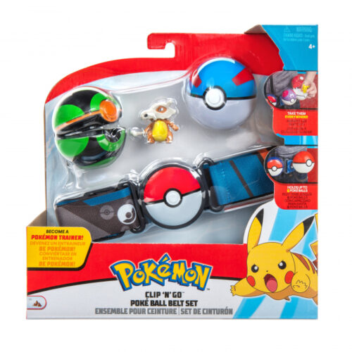 Pokemon: Clip ‘N’ Go Poke Ball Belt Set – Pikachu + 2 Quick Balls, Series 3