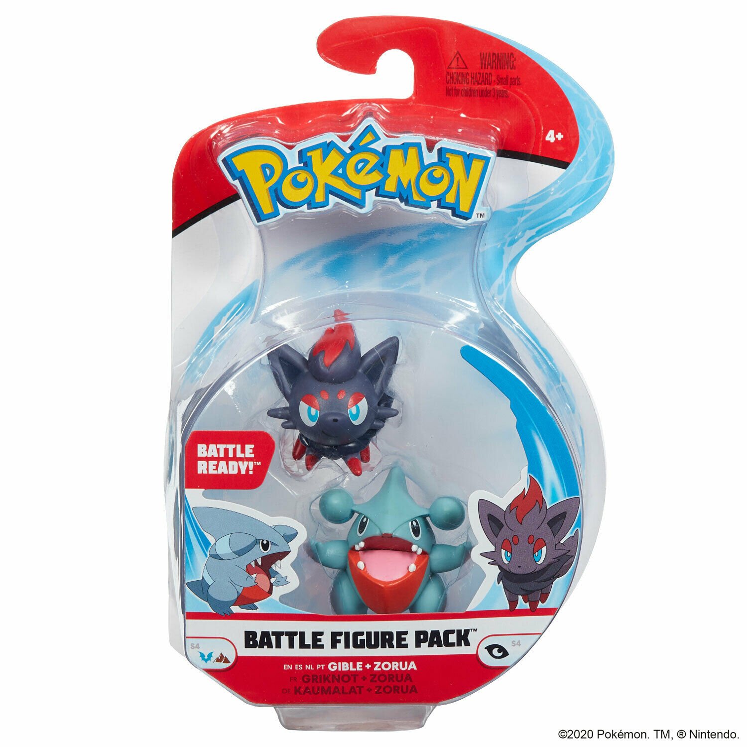 Pokemon: Battle Feature Figure – Gible and Zorua, 2-pack