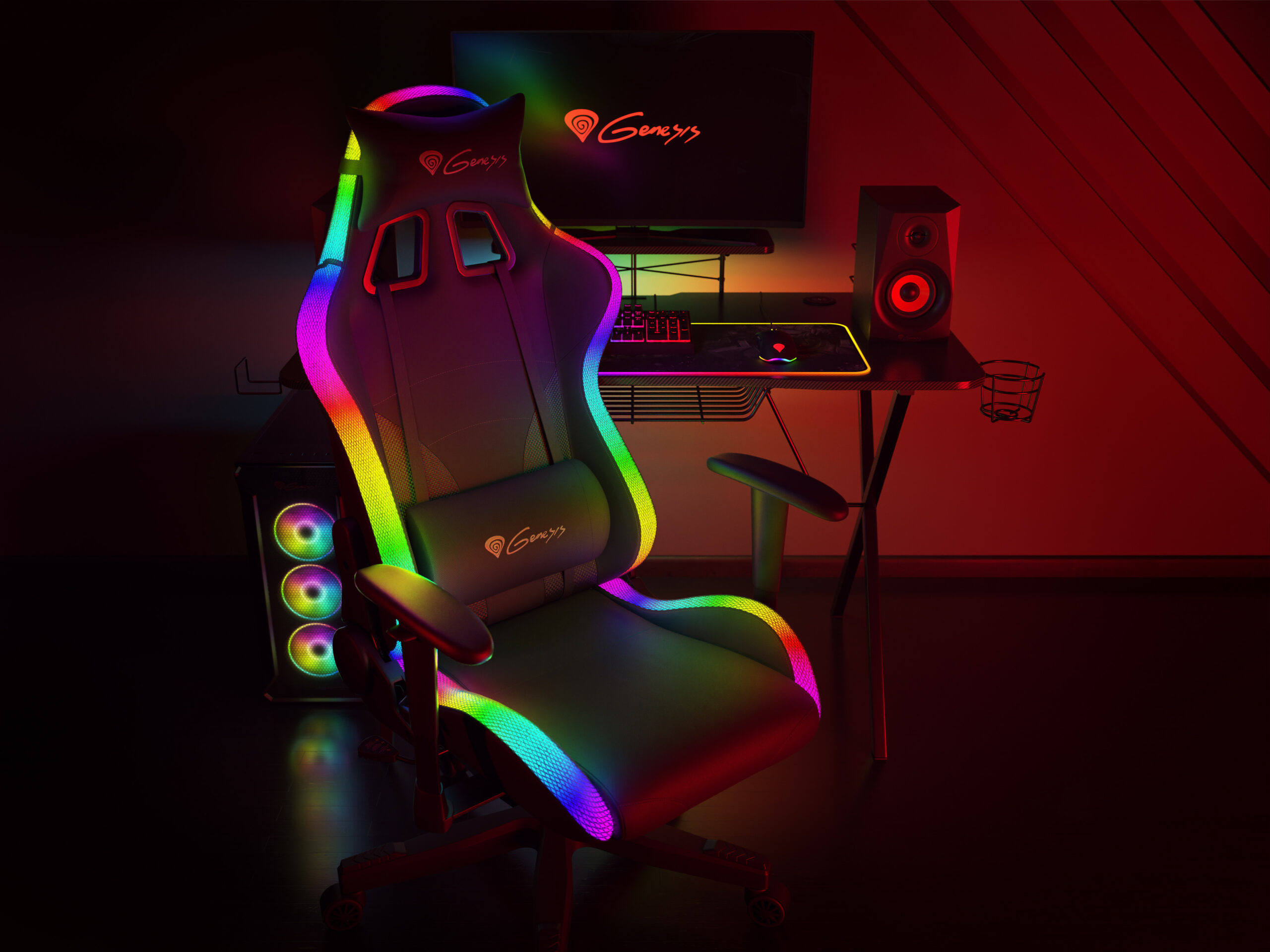 Genesis Gaming chair Trit 600 RGB, NFG-1577, Black