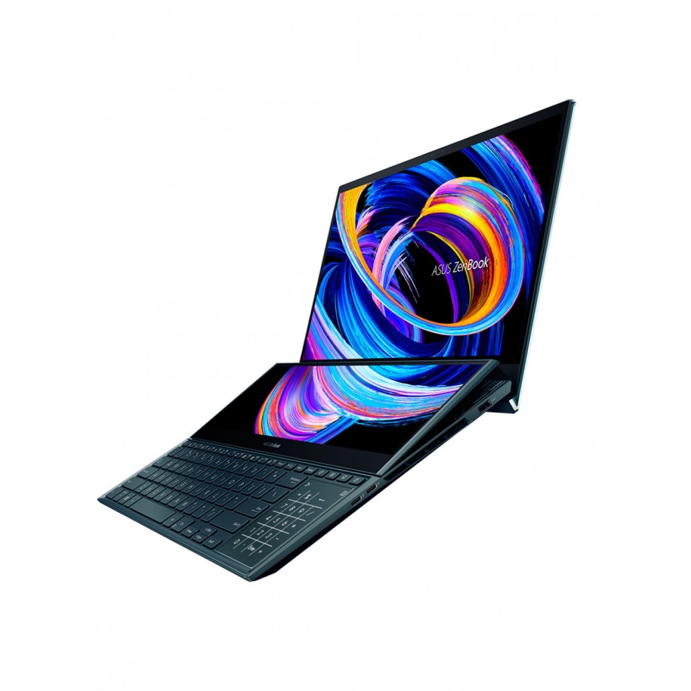 Asus ZenBook Pro Duo  UX582LR-H2004T Celestial Blue, 15.6 “, OLED, Touchscreen, 4K, 3840×2160 pixels, Glossy, Intel Core i7, 10870H, 16 GB, DDR4, SSD 1000 GB, NVIDIA GeForce RTX 3070, GDDR6, 8 GB, No ODD, Windows 10 Home, 802.11ax, Bluetooth version 5.0, Keyboard language English, Keyboard backlit, Warranty 24 month(s), Battery warranty 12 month(s)