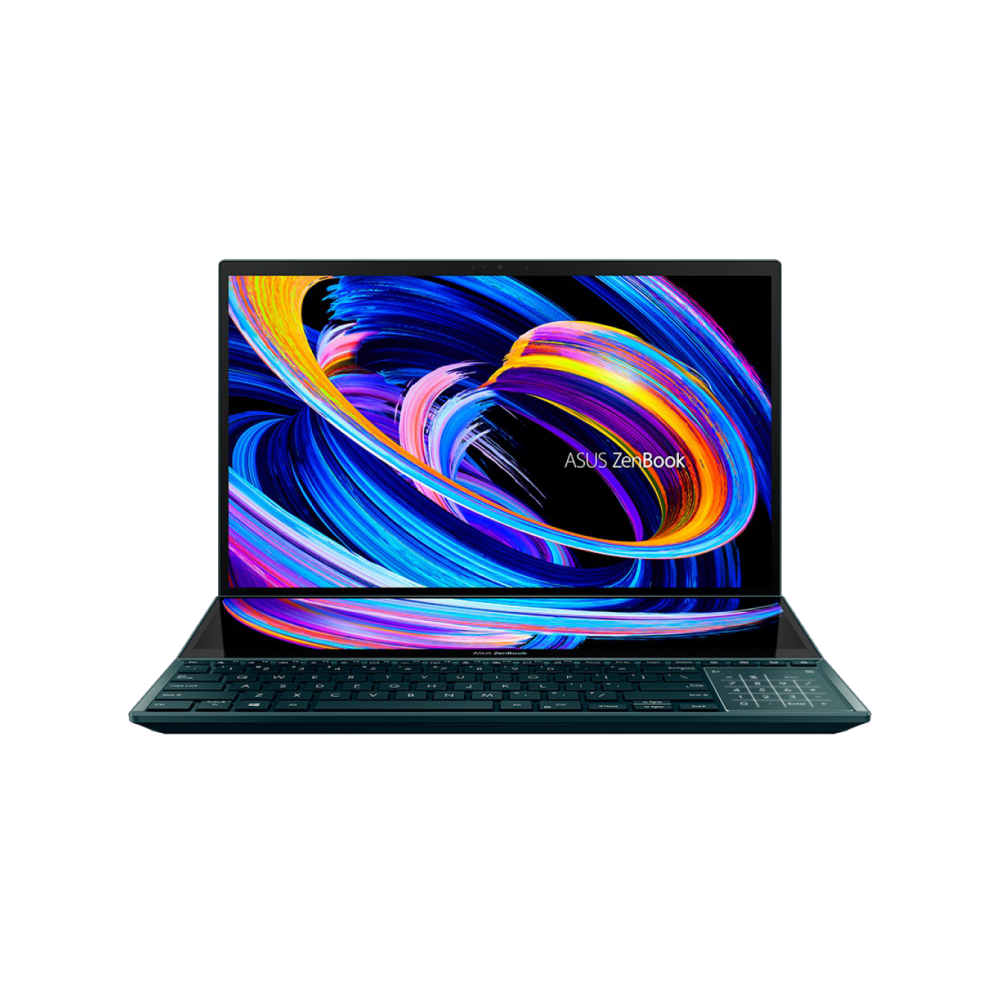 Asus ZenBook Pro Duo  UX582LR-H2004T Celestial Blue, 15.6 “, OLED, Touchscreen, 4K, 3840×2160 pixels, Glossy, Intel Core i7, 10870H, 16 GB, DDR4, SSD 1000 GB, NVIDIA GeForce RTX 3070, GDDR6, 8 GB, No ODD, Windows 10 Home, 802.11ax, Bluetooth version 5.0, Keyboard language English, Keyboard backlit, Warranty 24 month(s), Battery warranty 12 month(s)