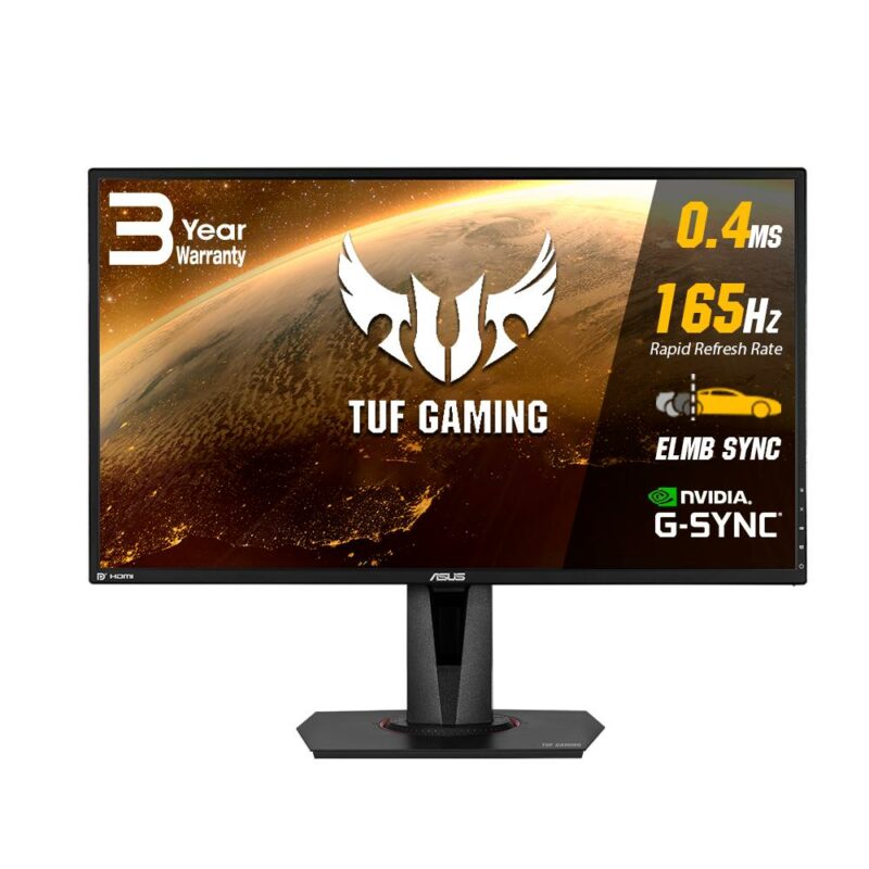 LCD Monitor|ASUS|TUF Gaming VG27BQ|27″|Gaming|Panel TN|2560×1440|16:9|165 Hz|0.4 ms|Speakers|Swivel|Pivot|Height adjustable|Tilt|Colour Black|90LM04Z0-B01370