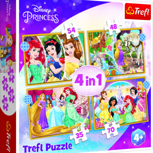 TREFL DISNEY PRINCESSES Pužļu komplekts 4in1 Princeses
