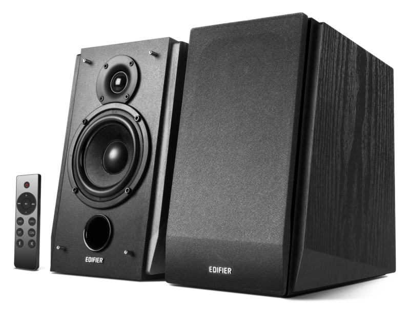 Edifier Subwoofer Supported Bookshelf Speakers R1855DB  Matte black, Bluetooth, Wireless connection