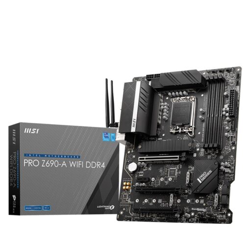 MSI PRO Z690-A WIFI DDR4 Processor family Intel, Processor socket LGA 1700, DDR4 DIMM, Memory slots 4, Supported hard disk drive interfaces 	SATA, M.2, Number of SATA connectors 6, Chipset Intel Z690, ATX